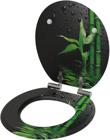Sanilo ROUND, Silent Slow Close, Molded Wood, Adjustable Toilet Seat, Cow in Saudi Arabia