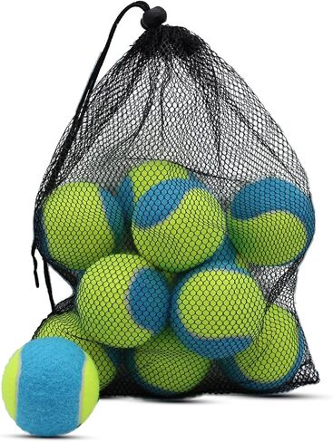 Magicorange Tennis Balls, 12 Pack Tennis Balls for Dogs, Pet Dog Playing Balls, Come with Mesh Bag for Easy Transport, Colorful Easy Catching Pet Dog Balls (Blue Pink, 2.5 inch) in Kuwait