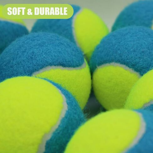 Magicorange Tennis Balls, 12 Pack Tennis Balls for Dogs, Pet Dog Playing Balls, Come with Mesh Bag for Easy Transport, Colorful Easy Catching Pet Dog Balls (Blue Pink, 2.5 inch) in Kuwait