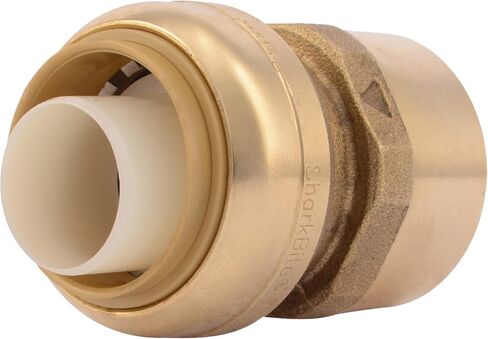 SharkBite 1 x 1 Inch FNPT Adapter, Push To Connect Brass Plumbing Fitting, PEX Pipe, Copper, CPVC, PE-RT, HDPE, U094LFA in Saudi Arabia