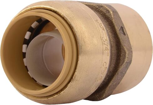 SharkBite 1 x 1 Inch FNPT Adapter, Push To Connect Brass Plumbing Fitting, PEX Pipe, Copper, CPVC, PE-RT, HDPE, U094LFA in Saudi Arabia