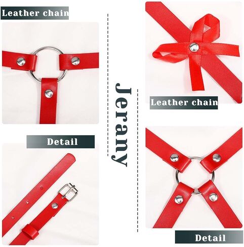 Jerany الأسود جلدية الجسم سلسلة الشرير الصدرية تسخير الخصر حزام على شكل سلسلة ملهى ليلي حفلة الهذيان أحزمة الجسم اكسسوارات للنساء والفتيات in Kuwait