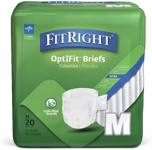 حفاضات FitRight Ultra للبالغين، سراويل داخلية للاستعمال مرة واحدة مع علامات تبويب، امتصاص ثقيل، مقاس XX-Large، 60 بوصة - 69 بوصة، 4 عبوات من 20 (إجمالي 80) in Saudi Arabia