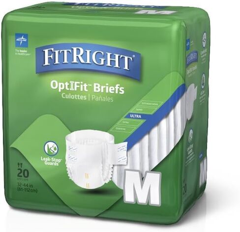 حفاضات FitRight Ultra للبالغين، سراويل داخلية للاستعمال مرة واحدة مع علامات تبويب، امتصاص ثقيل، مقاس XX-Large، 60 بوصة - 69 بوصة، 4 عبوات من 20 (إجمالي 80) in Saudi Arabia