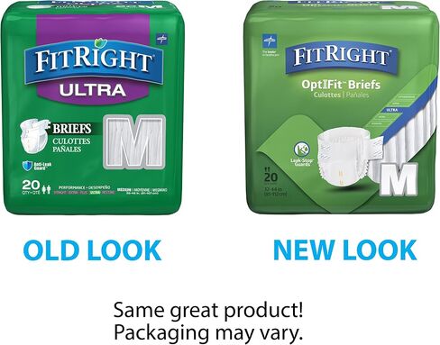 حفاضات FitRight Ultra للبالغين، سراويل داخلية للاستعمال مرة واحدة مع علامات تبويب، امتصاص ثقيل، مقاس XX-Large، 60 بوصة - 69 بوصة، 4 عبوات من 20 (إجمالي 80) in Saudi Arabia