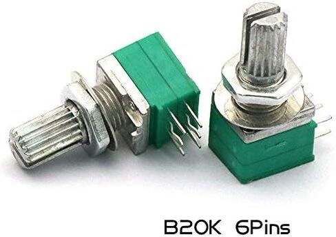 10 قطعة مكبر صوت دوار خطي واحد مقاييس الجهد نوع B B1M 1 متر أوم مخرش رمح 6Pin in Saudi Arabia