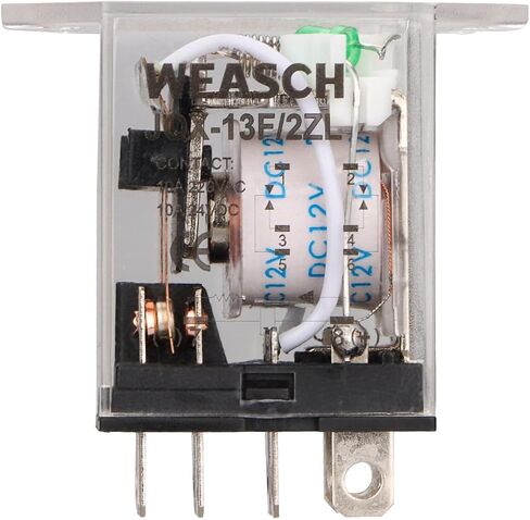 مرحل الطاقة الكهرومغناطيسية من Wesch، JQX-13F/2ZL، DC 12V، ملف 8 Pin 10A، DPDT 2NO 2NC، مع ضوء مؤشر LED (1) in Saudi Arabia