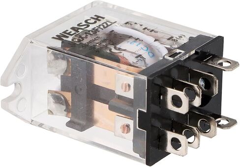 مرحل الطاقة الكهرومغناطيسية من Wesch، JQX-13F/2ZL، DC 12V، ملف 8 Pin 10A، DPDT 2NO 2NC، مع ضوء مؤشر LED (1) in Saudi Arabia