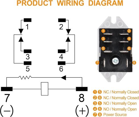 مرحل الطاقة الكهرومغناطيسية من Wesch، JQX-13F/2ZL، DC 12V، ملف 8 Pin 10A، DPDT 2NO 2NC، مع ضوء مؤشر LED (1) in Saudi Arabia