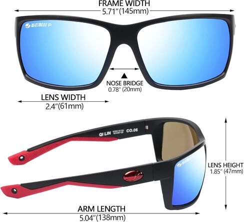 Polarized Sports Sunglasses for Men Women Retro Finishing Sun glasses for Men UV Square Sunglasses 18150 in Saudi Arabia