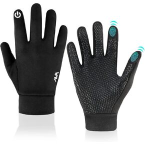 Kids Running Gloves Cold Weather Winter Thermal Gloves Lining Anti-Slip Touch Screen Gloves for Boys Girls Teen 4-14 Years Hiking Running Cycling Sports