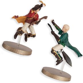 Eaglemoss Collections Wizarding World - Harry & Draco Quidditch Duo (Year 2) Figurines - Wizarding World Figurine Collection