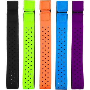 YARNOW 5 Pcs Replacement Heart Rate Monitor Bands Replacement Armband Strap 5 Colors 0.87 x 13.8 Inch