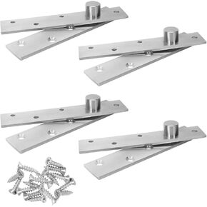 Mocking Bird 6 h Pivot Hinge for Hidden Bookcase Door, 50-60 kg (110-132 lbs) Load, Heavy Duty Hinges for Wooded Doors, 270 Degree Rotation, ainless eel Shaft Hinge Hardware (4 Pack)