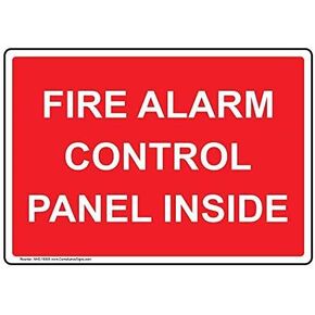 ComplianceSigns.com Fire Alarm Control Panel Inside Label Decal, 10x7 inch Vinyl for Fire Safety/Equipment