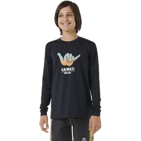 Rip Curl Boys' Shaka UPF 50+ Long Sleeve Rashguard