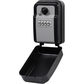 Key Lock Box for Outside, Keybox,Wall Mounted Key Safe Box, Weatherproof, 4 Digit Combination,Capacity Lockbox for Indoor Outdoor,key hiders outside,hide a key