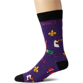 Socksmith New Orleans Purple 10-13 (Men's Shoe Size 7-12.5)