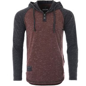 ZIMEGO Mens Long Sleeve Hoodie - Lightweight Hooded Pullover Sweatshirt
