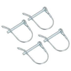 uxcell 4Pcs 1/4" Dia Trailer Coupler Pin, 1-3/4" Long Coupler Pin Shaft Locking Pin, Round Pto Pin for Farm Trailers Wagons Lawn Hitches and Garden