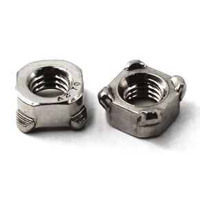 M8 Square Nut Weld Nut 304 Stainless Steel Thread Nut (Pack of 30)