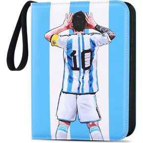 440 Pockets Soccer Card Binder for Soccer Trading Cards Collectors, Portable Waterproof Card Storage Bag with Removable Sleeves, Compatible with Soccer, Football,Sports Game and TCG Cards