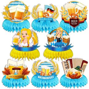 9PCS Groovy Hippie Boho Birthday Party supplies set Honeycomb Centerpieces Double Sided Table Topper for Boho Rainbow Birthday Party Decorations (Boho)