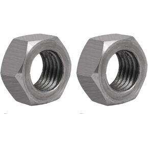 uxcell 2pcs M24 Thread 3mm Pitch Metric Carbon Steel Left Hand Hex Nut