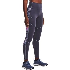 Under Armour - Womens Train Cw Leg Novelty Leggings, Color Tempered Steel/Jellyfish/Aurora Purple (558), Size: Medium