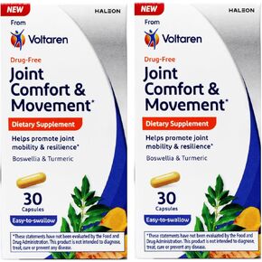 Voltaren Joint Comfort & Movement, Dietary Supplement, Easy to Swallow, 30 Count (Pack of 2)