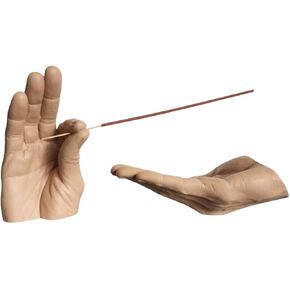 Hand Incense Holder - Incense Burner Ash Catcher, Handcrafted Incense Stick Holder with Ash Catcher, Artisan Incense Burner for Meditation & Yoga (Black)