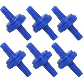 One Way Check Valve, 10Pcs Anti Backflow Check Valve One Way PP Plastic Non Return Diaphragm Barb for Air Intake Feed Hose Pipe Submersible Pumps(4mm blue)