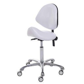 Hydraulic Saddle Rolling Adjustable, Heavy-Duty (450 lbs) Stool Chair for Beauty Salon Massage Dental Clinic Home Office Use(Grey)