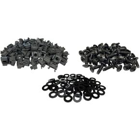 RackGold® Black M6 Cage Nut & Screws w/Washers 50-Pack - USA Made