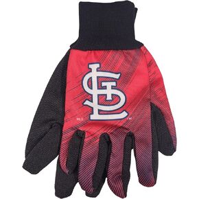 WinCraft MLB Two Color Grip Palm Halftone Utility Gloves (St. Louis Cardinals)