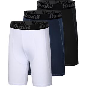 Runhit Youth Boys' Compression Shorts,Boys Performance Athletic Base Layers Underwear Sports Shorts