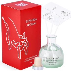Sweet Vibes Reed Diffusers for Home - Sensual Aroma Diffuser - Stylish Design for Decoration & Premium Home Fragrances - Long-Lasting Scents - Bathroom Diffuser - Green
