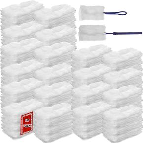 JMIATRY 100 Count Disposable Duster Refills 180 Duster Pads Heavy Duty Duster Refill with Adjustable Handle Disposable Duster for Cleaning Home, Office, Blinds, Ceiling