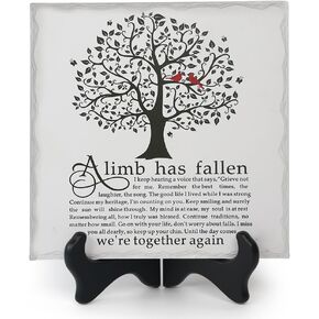 A Limb Has Fallen from The Family Tree Sympathy Plaque with Wooden Stand In loving memory of loved Bereavement Condolences Gifts For Loss of Loved One