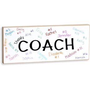 Thanks Coach Gift to Autograph for Best Coach Ever Sign - Best Coach Gifts for Players to Personalize Coaching Staff - Coaches Gift for Volleyball, Cheer, Softball, Swim Team, Soccer, Basketball