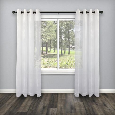 مجموعة قضبان ستارة ديكوبوليتان سهلة التركيب، بدون مثقاب، 72-144 بوصة، أسود in Kuwait