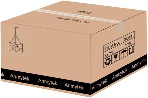 Anmytek ثريا خشبية مستديرة قلادة معدنية ثلاثة أضواء تركيبات الإضاءة الزخرفية الرجعية ريفي العتيقة مصباح السقف (ثلاثة أضواء) in Saudi Arabia