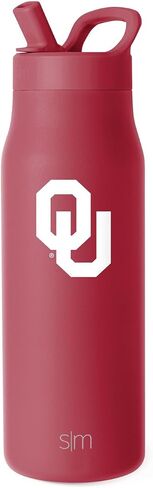 Simple Modern Officially Licensed Collegiate Alabama Crimson Tide Water Bottle with Straw Lid | NCAA Insulated Stainless Steel Travel Thermos | Leak Proof | Mesa Collection | University of Alabama in Kuwait