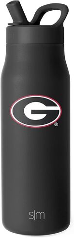 Simple Modern Officially Licensed Collegiate Alabama Crimson Tide Water Bottle with Straw Lid | NCAA Insulated Stainless Steel Travel Thermos | Leak Proof | Mesa Collection | University of Alabama in Kuwait