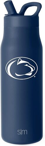 Simple Modern Officially Licensed Collegiate Alabama Crimson Tide Water Bottle with Straw Lid | NCAA Insulated Stainless Steel Travel Thermos | Leak Proof | Mesa Collection | University of Alabama in Kuwait