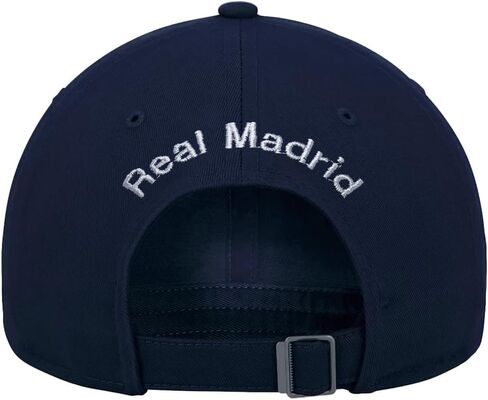 Icon Sports Officially Licensed Real Madrid Adjustable Dad Cap – White & Black Cotton Hat with Buckle for Men & Women in Saudi Arabia