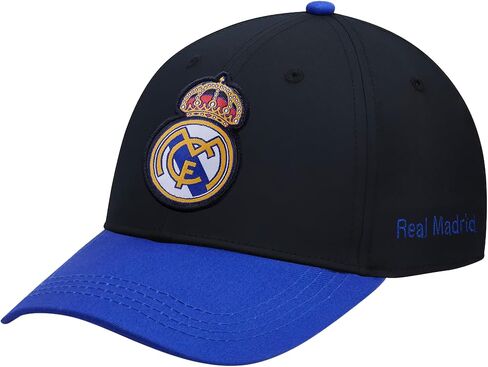Icon Sports Officially Licensed Real Madrid Adjustable Dad Cap – White & Black Cotton Hat with Buckle for Men & Women in Saudi Arabia