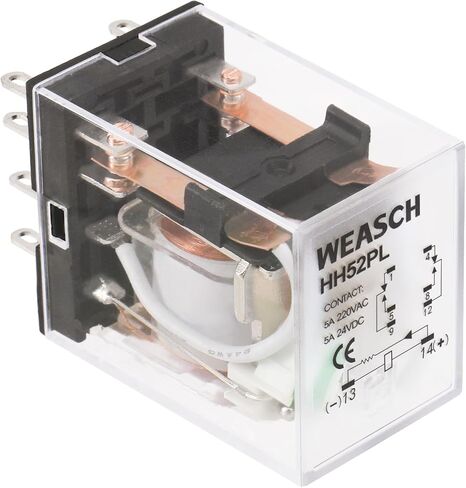 2 قطعة مرحل الطاقة الكهرومغناطيسية، HH52PL، DPDT، 8 دبابيس، ملف تيار مستمر 12 فولت، مع ضوء مؤشر LED (2) in Kuwait