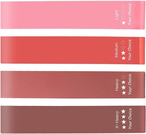 Your Choice Premium Resistance Loop Bands Exercise Work Out Fitness Bands for Legs and Glutes, Physicaly, Stretch with Carry Bag and Instructions Guide, 12 x 2 Inch Set of 4 in Kuwait