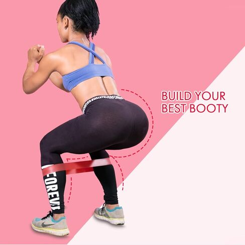 Your Choice Premium Resistance Loop Bands Exercise Work Out Fitness Bands for Legs and Glutes, Physicaly, Stretch with Carry Bag and Instructions Guide, 12 x 2 Inch Set of 4 in Kuwait